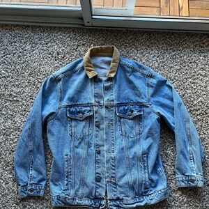 Denim Corduroy Collar Jean Jacket